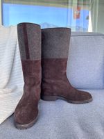 ÜNÜTZER Winterstiefel Lammfell Wildleder, Dunkelbraun Gr. 37