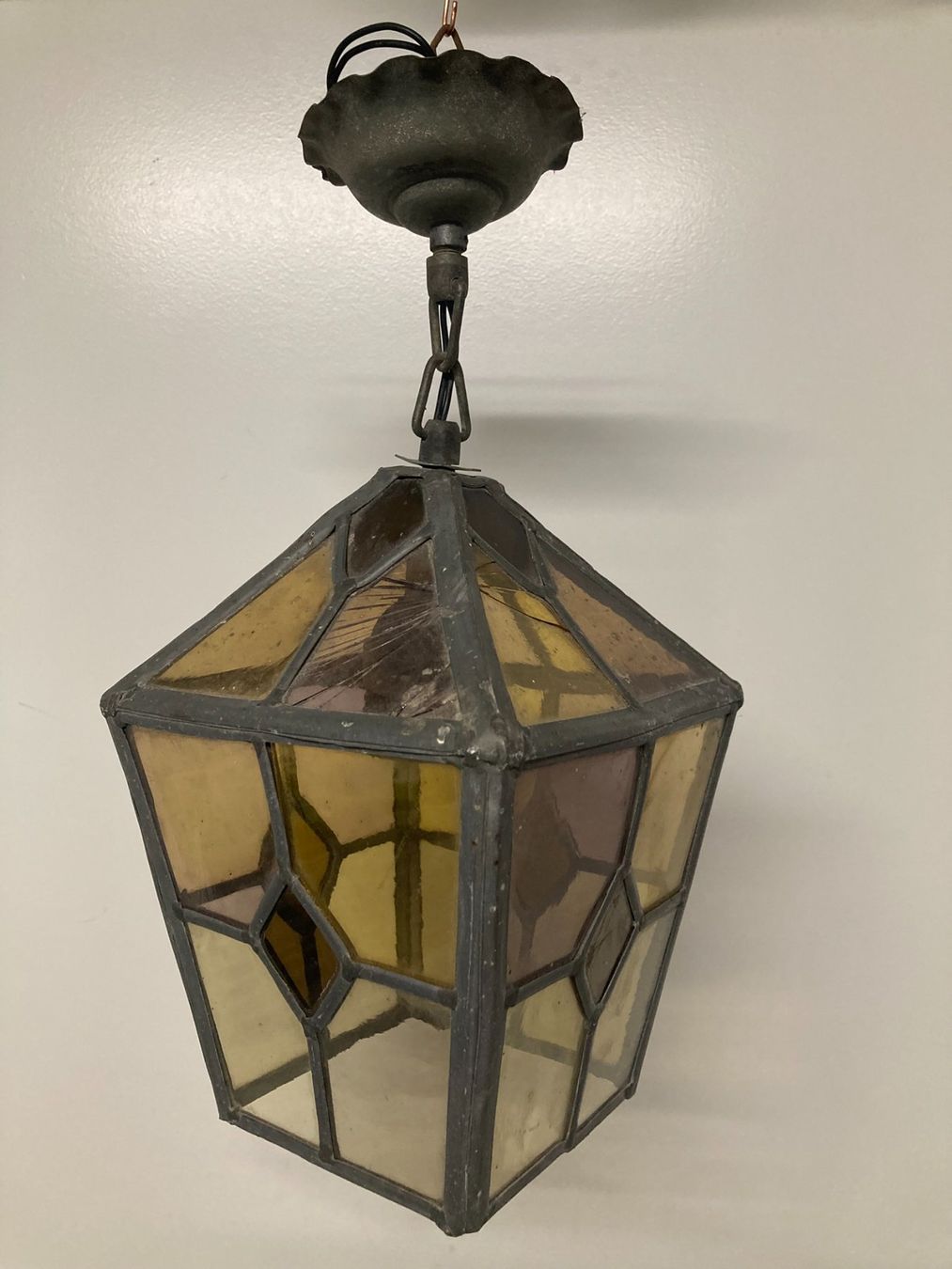 Lampadari & plafoniere: Schöne alte Glaslampe, Fenster-Look – Usato da Kaufdorf venduto da Bensq 1