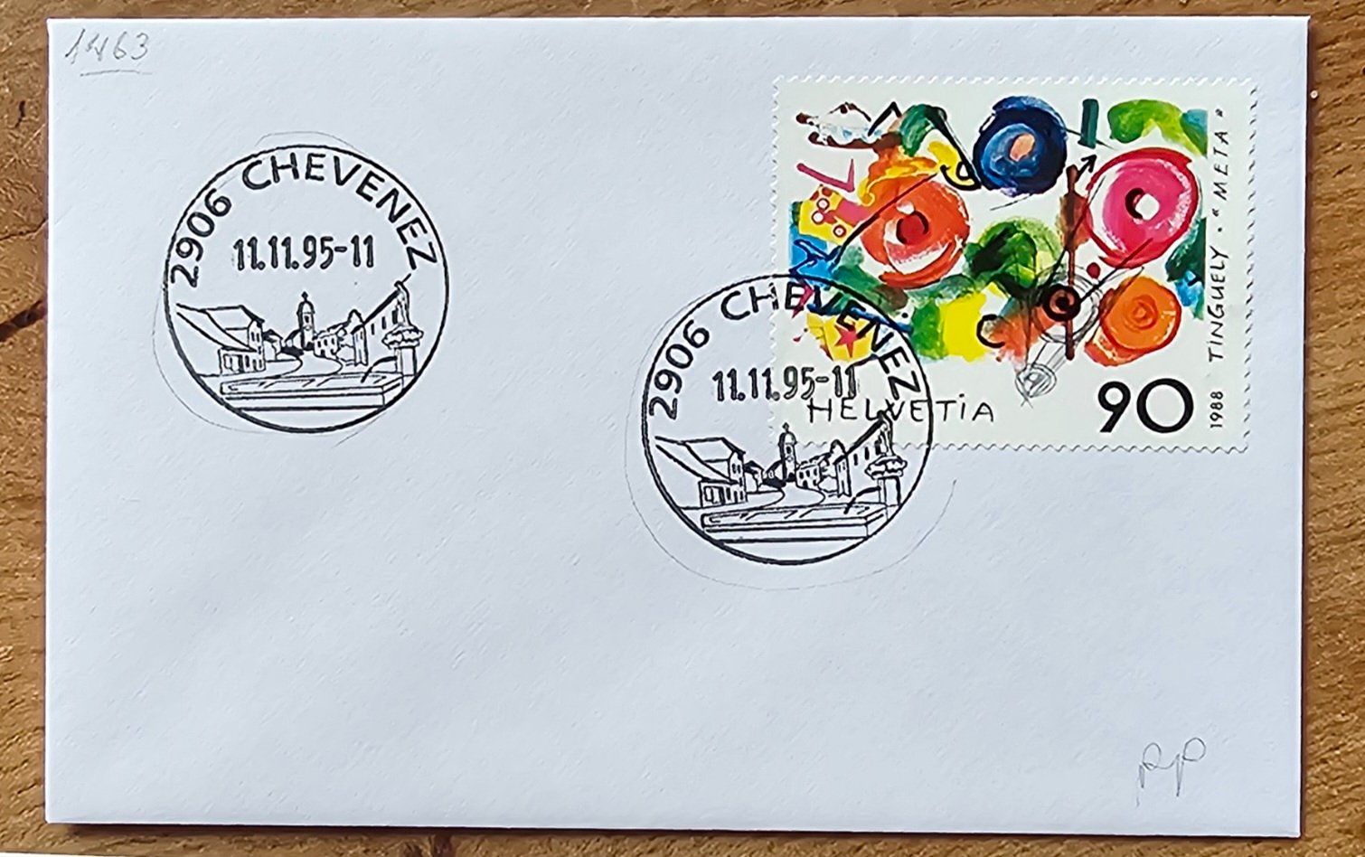 Alle Briefmarken: Sst Brief CHEVENEZ 11.11.95 – Neu (gemäss Beschreibung) aus Les Valettes von Nuba1