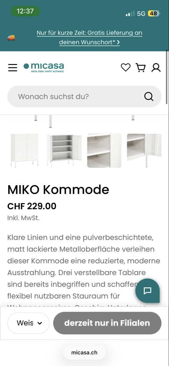 Micasa Armadi: Metallschrank Miko – Usato da Basel venduto da noawynona 3
