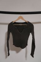 Damen Longsleeve dunkel – V-Ausschnitt