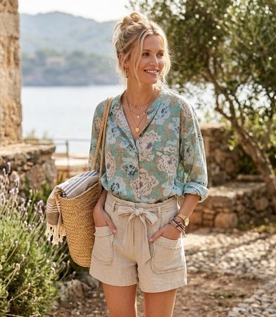 Sehr hübsche Bluse von NILE aus 100% Cotton Gr.L-M NEU