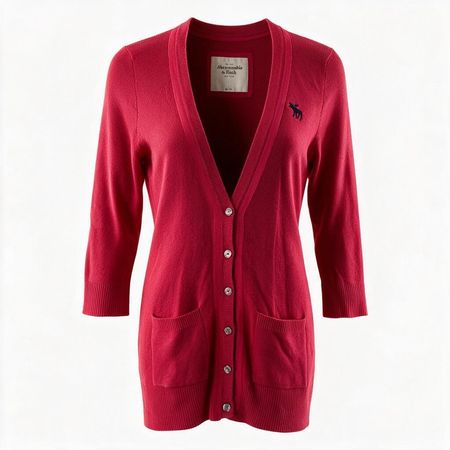 Abercrombie & Fitch Cardigan rote Grösse L