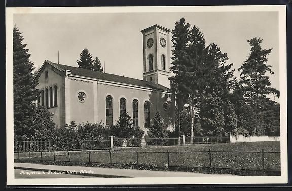 Ansichtskarten: AK Rapperswil, Protestantische Kirche – Gebraucht aus Berlin von bartko-reher