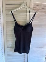 Damen Bustier schwarz mit Spitze, wie neu, Grösse S