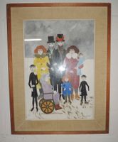 Kunst - Aquarell Edina Riedl 1960 Gemälde signiert