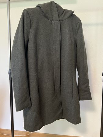 Only Mantel mit Kapuze, dunkelgrau, Gr. L, guter Zustand