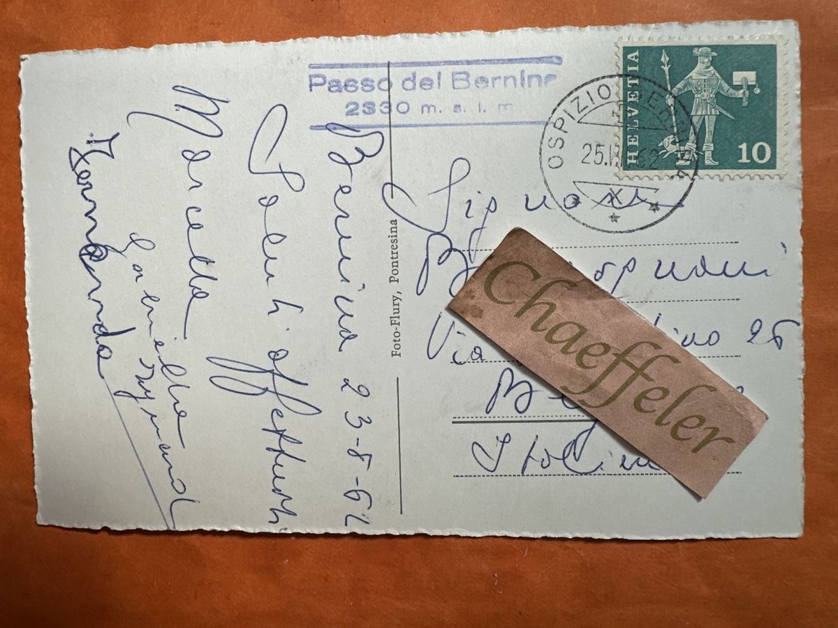 Cartes postales: 1962 Piz Bernina, Graubünden – D'occasion à Zürich par Chaeffeler 1