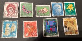 9 alte PJ + PP CH Briefmarken (Lot 3)