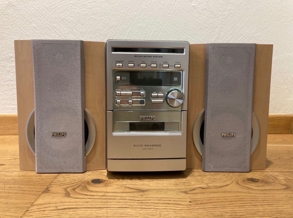Philips Lettore multimediale & Streamer: Philips MC260 Stereoanlage mit FB & 2 Boxen – Usato da Birsfelden venduto da Vossi2 2