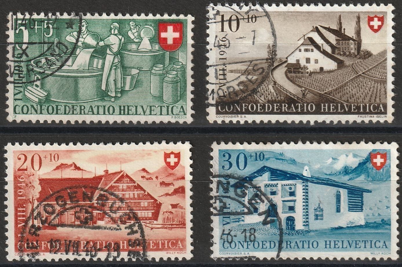 Alle Briefmarken: Pro Patria 1946 – Gebraucht aus Aarburg von Aare10