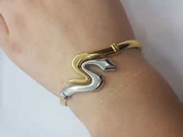 Edler Schlangen Armreif ,18 Karat Gold