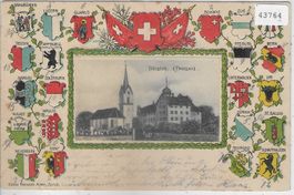 Bürglen TG - Kirche - Wappen-Präge-Litho