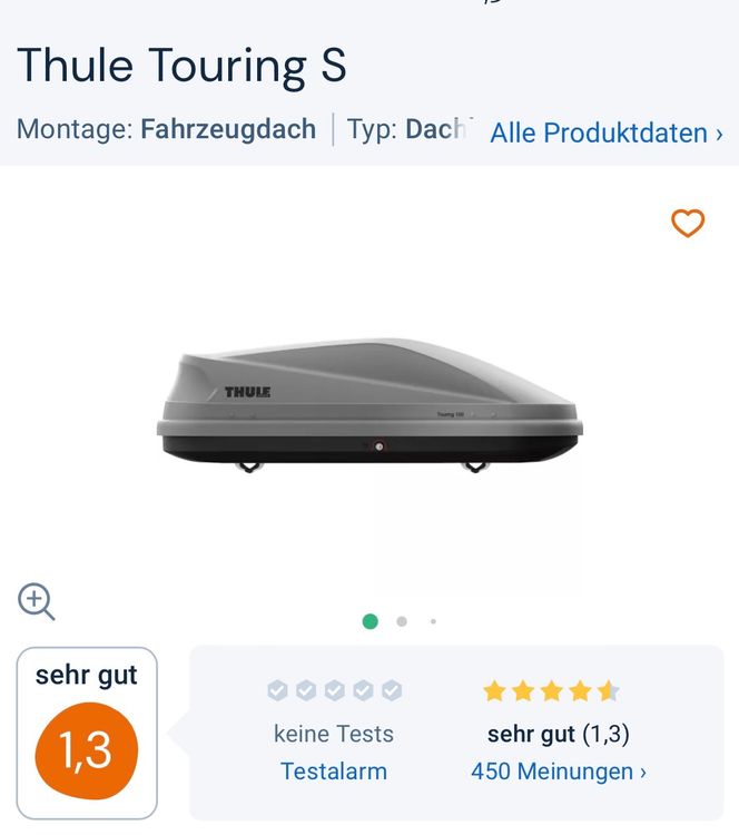 Dachbox Thule Touring S abschliessbar Kaufen auf Ricardo