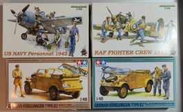 1/48 Figurines et véhicules pour diorama. 8 boites.
