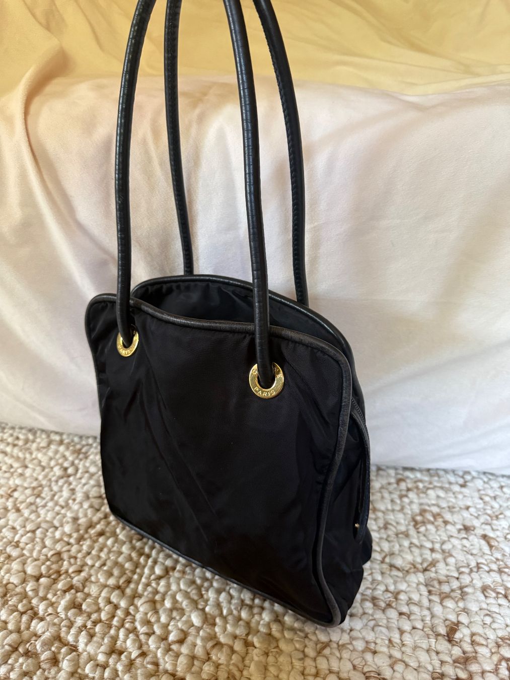 Celine Borse da donna: Sac à main Tote Céline en Nylon noir – Usato da Lausanne venduto da Titivintage 3