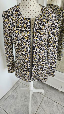 Shirtjacke Blazerjacke Blazer Rabe Gr. 40 DunkelblauGelbGrau