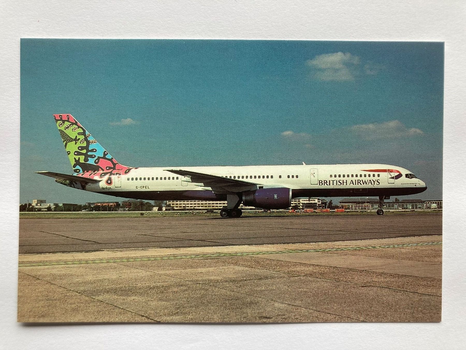 Cartoline postali: Postcard Boeing 757-236 British Airways – Usato da Lugano venduto da sel_x7bg