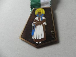 Medaille Frau Tracht Trachtenfest Fest von Jahr 1979