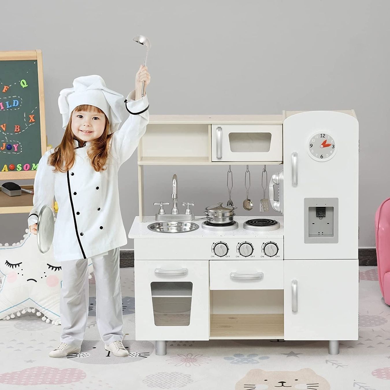 Giocattoli: Kinderküche mit Zubehör MDF Weiß – Nuovo e nell'imballaggio originale da Bottighofen venduto da zaap 1