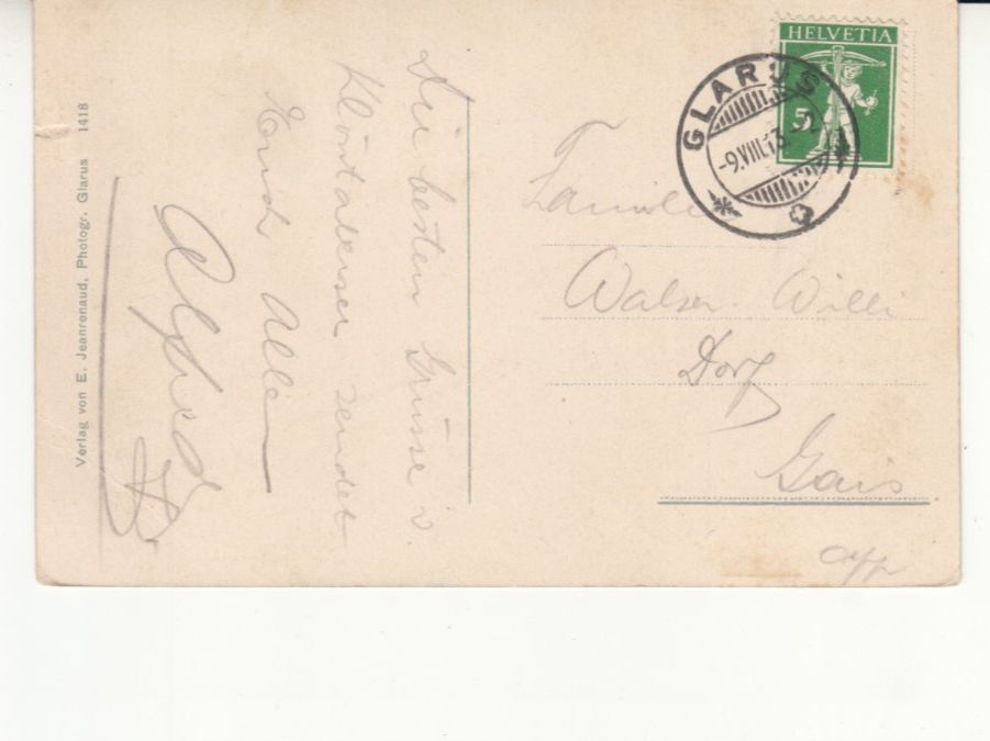Cartoline postali: Klöntalersee 1913 – Usato da Bürglen TG venduto da StampGraf 1