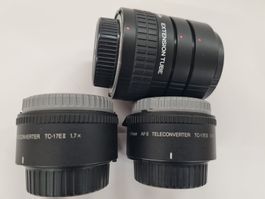 Nikon AF-S Teleconverter TC-17E II 1.7x und Zwischenring-Set