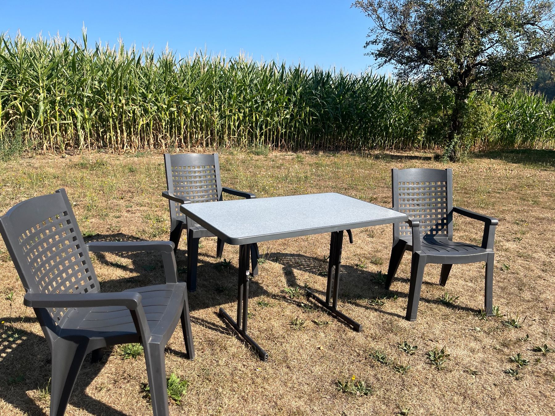 Tables: Gartentisch und 3 Stühle Klappbar – D'occasion à Allmendingen b. BE par juair 1
