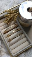 lot de trois bracelet fin doré en acier neuf 