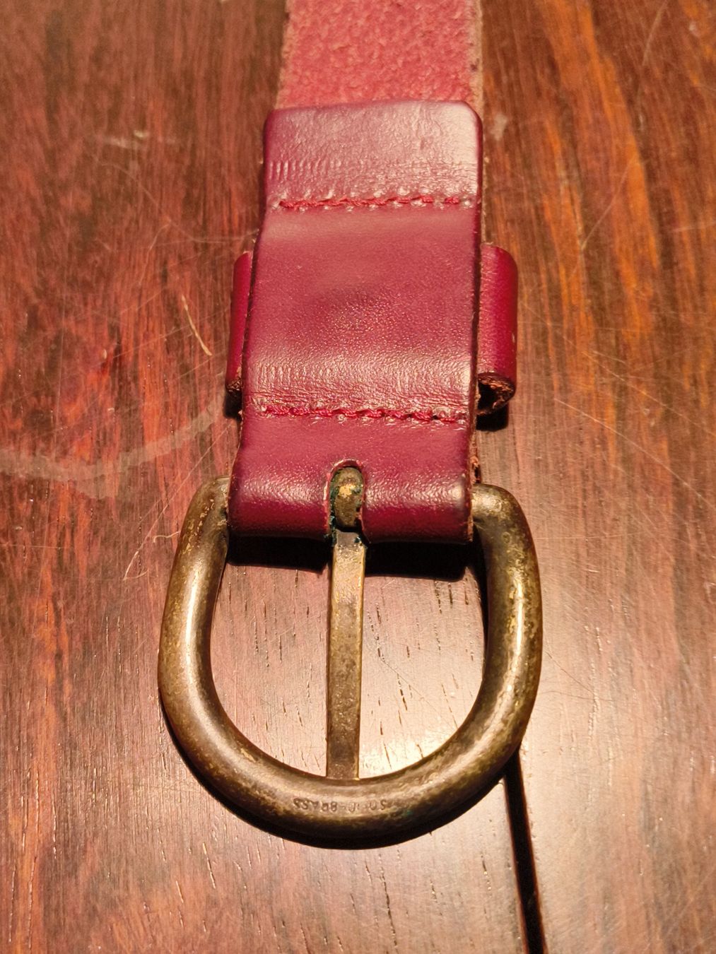 Schweizer Armee Cinture: PTT Ledergurt 117cm rot mit Post Schweiz – Usato da stettlen venduto da VintageBern_ch 2