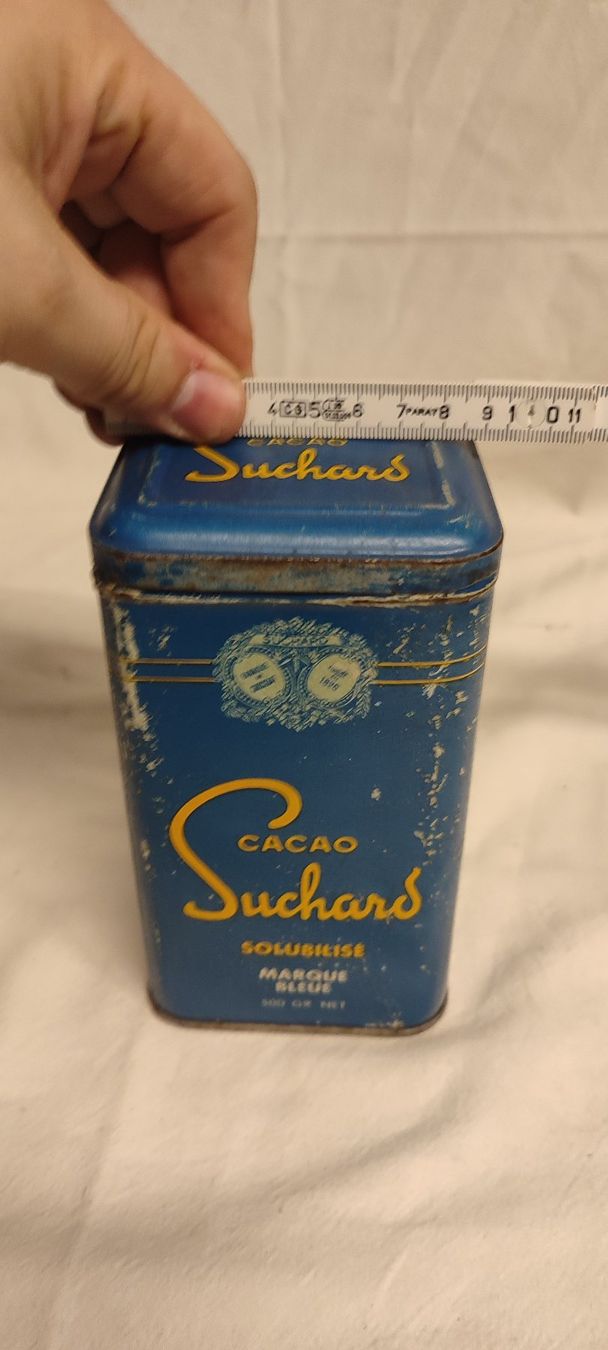 Suchard Dosen: Wunderschöne alte Blechdose von SUCHARD CACAO 17 cm – Gebraucht aus Gelterkinden von MYSTOREFORYOU4460 8