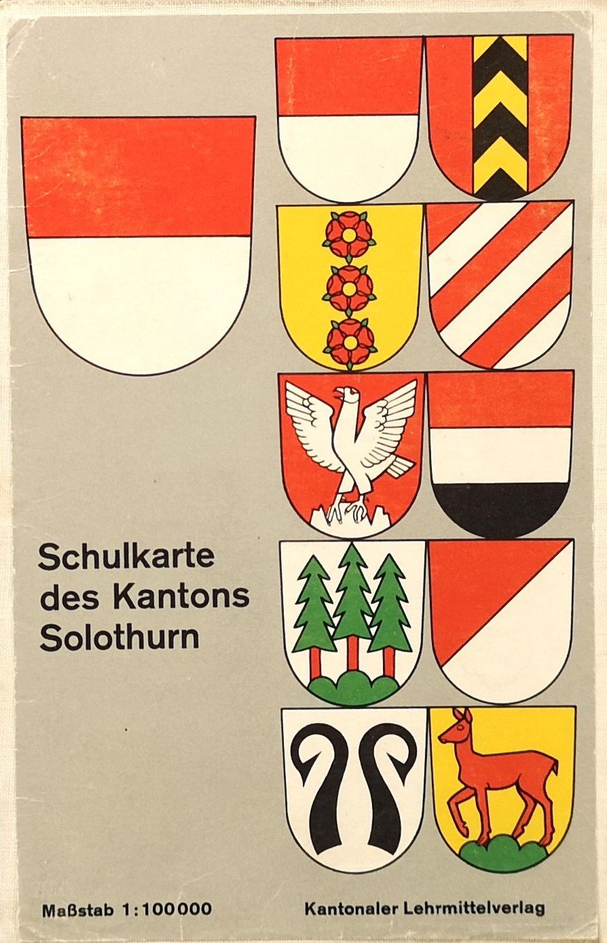 Cartine & Atlanti: SCHULKARTE DES KANTONS SOLOTHURN – Usato da Interlaken venduto da Wermon