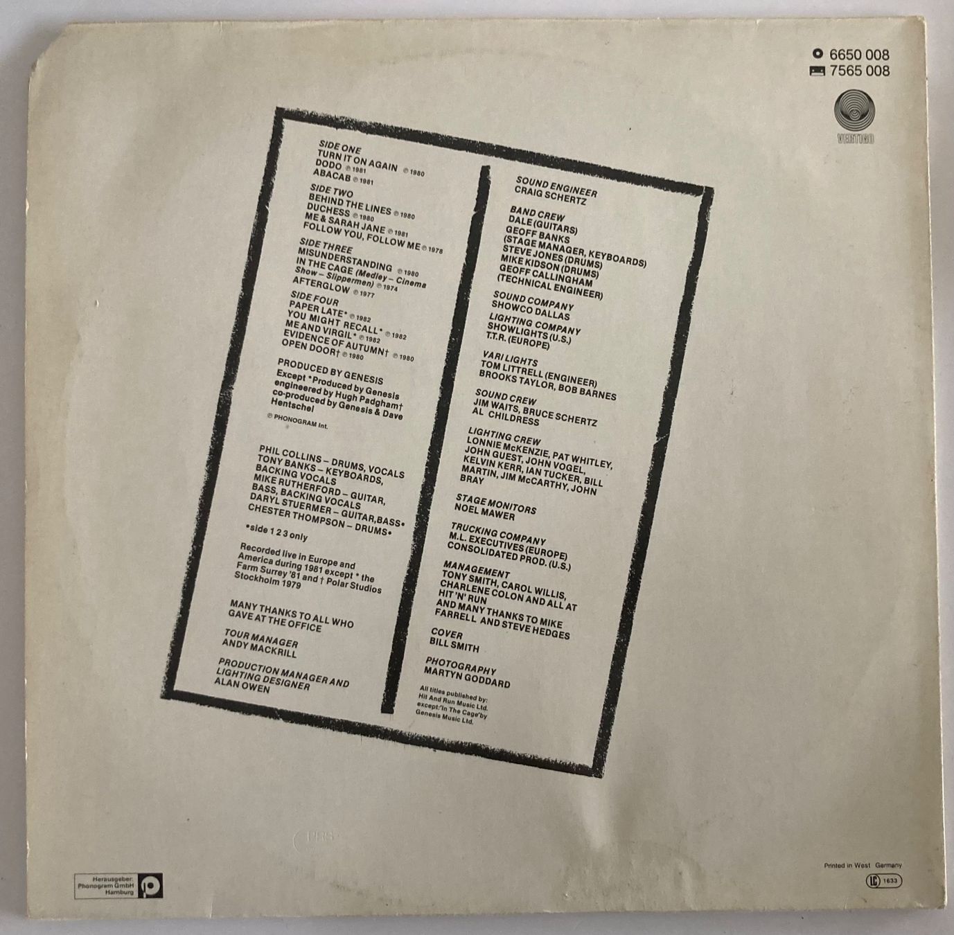 Dischi in vinile: GENESIS - THREE SIDES LIVE – Usato da Poliez-Pittet venduto da Newtown-Records 1