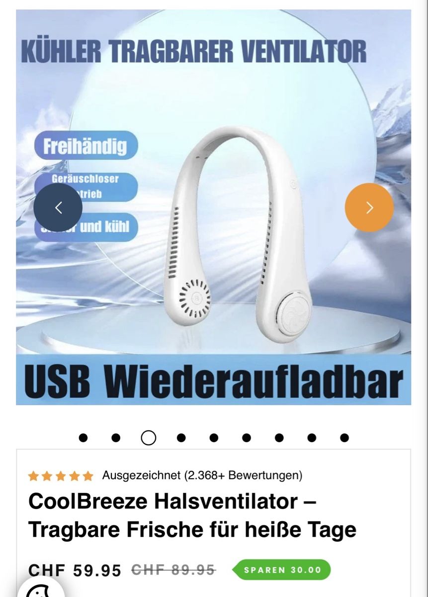 Ventilatori: Nackenkühler ventilator – Nuovo e nell'imballaggio originale da Füllinsdorf venduto da Nanna22 2