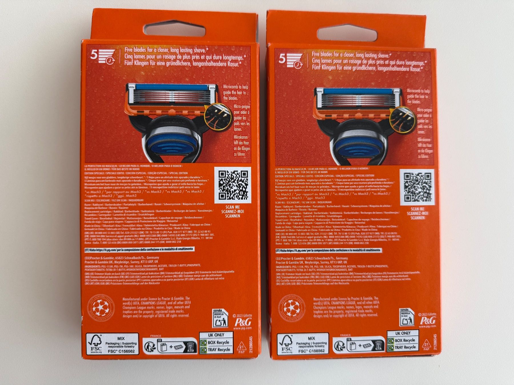 Gillette Rasoi & Lamette da barba: Gillette Fusion5, 8 pcs – Nuovo e nell'imballaggio originale da St-Gingolph venduto da GoldenKeys 1