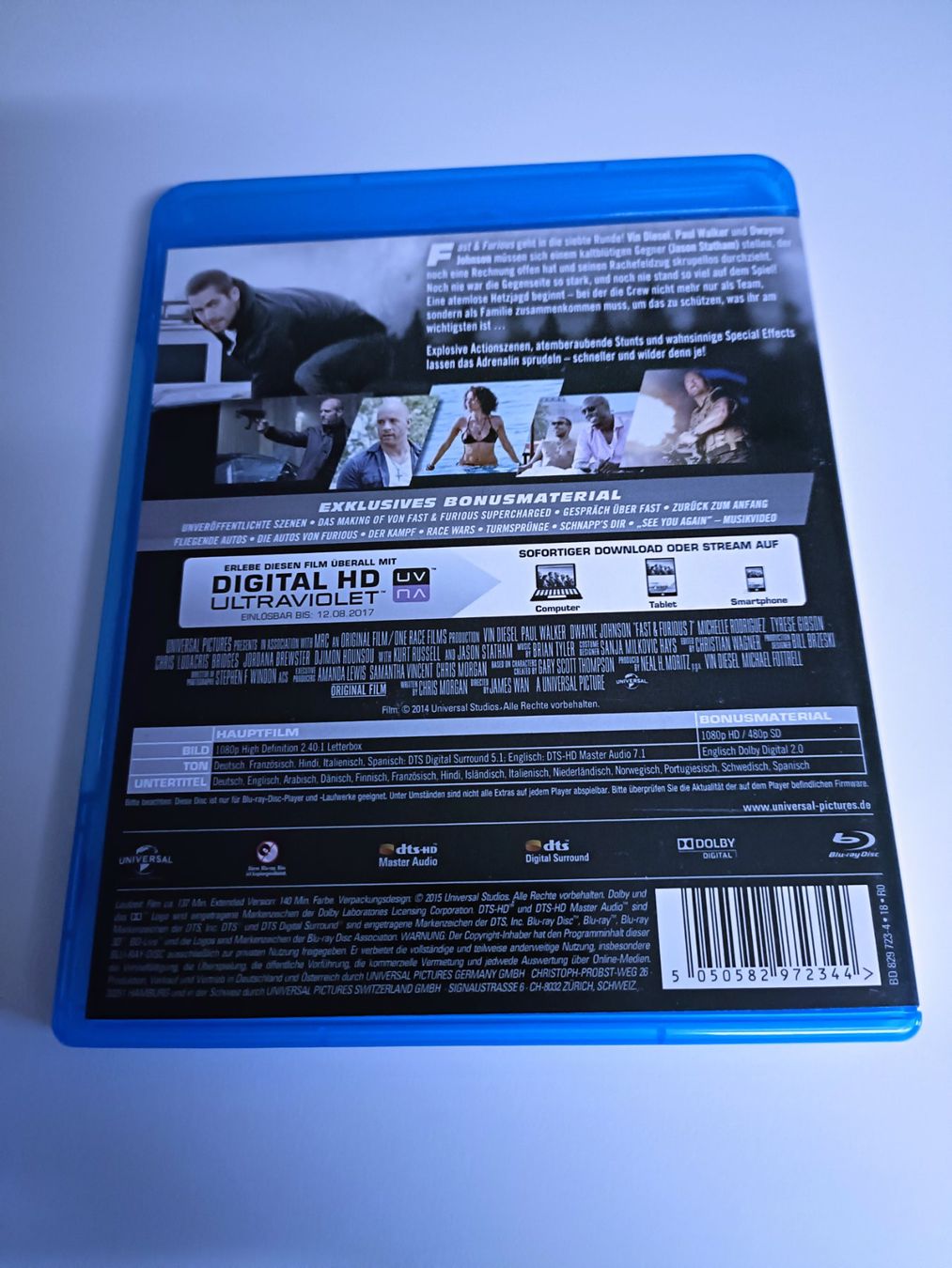Tutti i DVDs: FAST AND FURIOUS 7/ Deutsch – Usato da Köniz venduto da Movieportal007 1