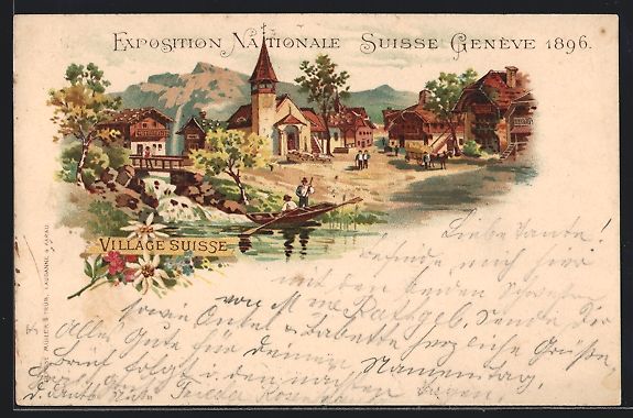 Ansichtskarten: Litho Geneve, Exposition Nationale Suiss – Gebraucht aus Berlin von bartko-reher