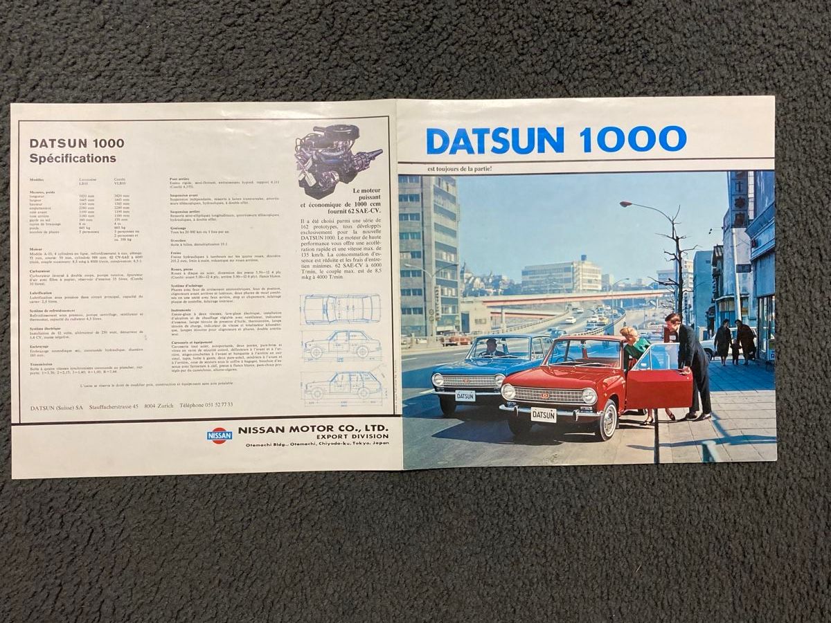 Datsun Dokumente: Prospekte  DATSUN 1000 – Gebraucht aus Kaiseraugst von wombat51 4