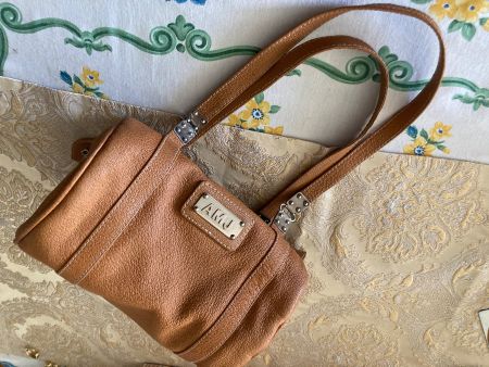 Sac à main cuir camel style bowling AMJ excellent état 👜