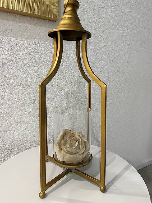 Tutte le decorazioni: Goldene Laterne mit Glas & Deko-Rose – Nuovo (secondo la descrizione) da Lengnau BE venduto da aya_2tvj