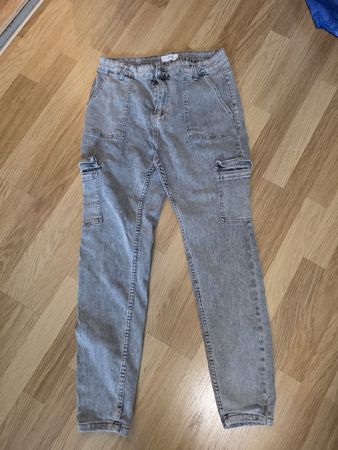 Cargo Jeans Denim by Chicoree grau Grösse 42 gebraucht