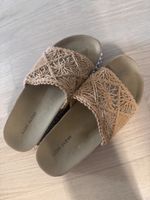 Damen Pantoletten Lady Glory beige mit Nieten neuwertig