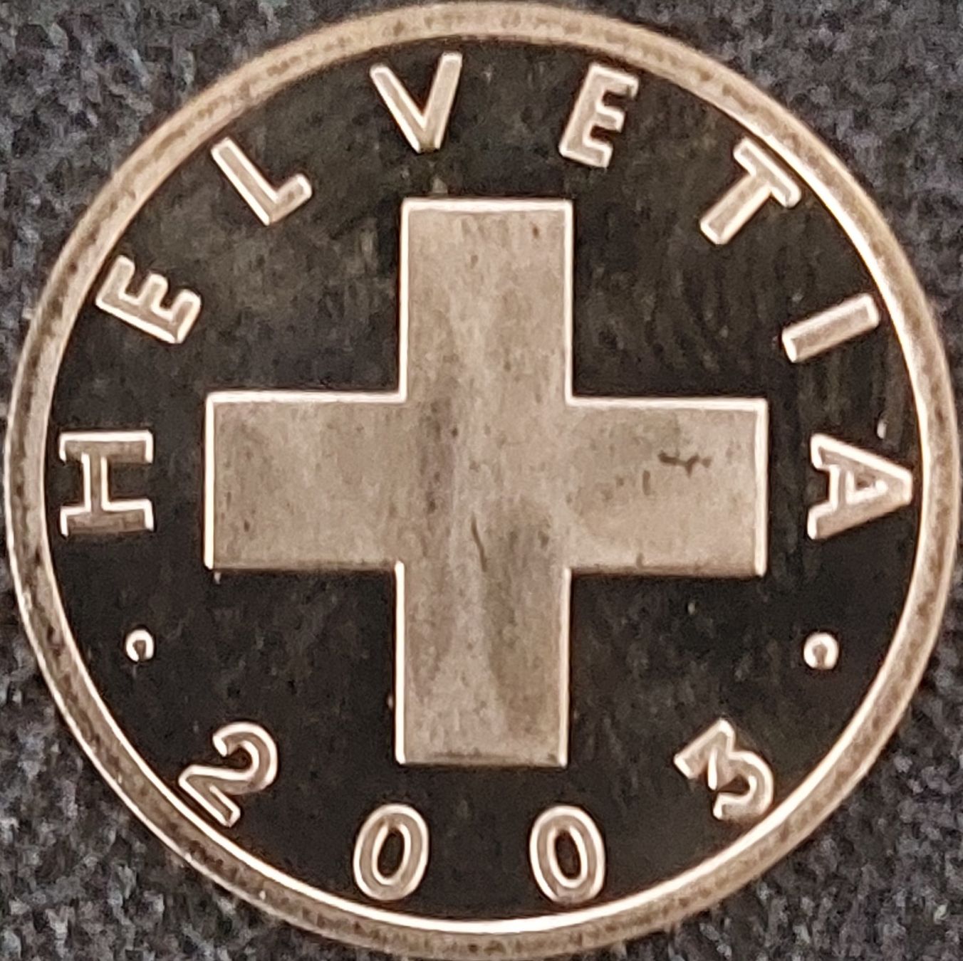 Tutti le monete: 1 Rappen 2003 stgl. / aus Münzsatz – Nuovo (secondo la descrizione) da Arch venduto da coinsandmore