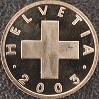 1 Rappen 2003 stgl. / aus Münzsatz