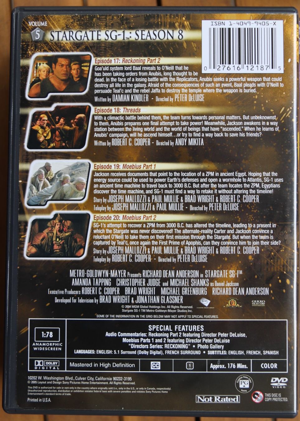 Tutti i DVDs: Stargate Season 8 – Usato da Glattfelden venduto da Sirax 8