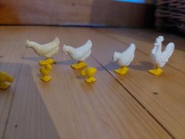 3 hühner 1 Hahn 1 pfau 3 küker Playmobil