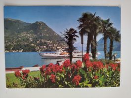 Schiff, Lugano, Motiv See und Berge, 1981