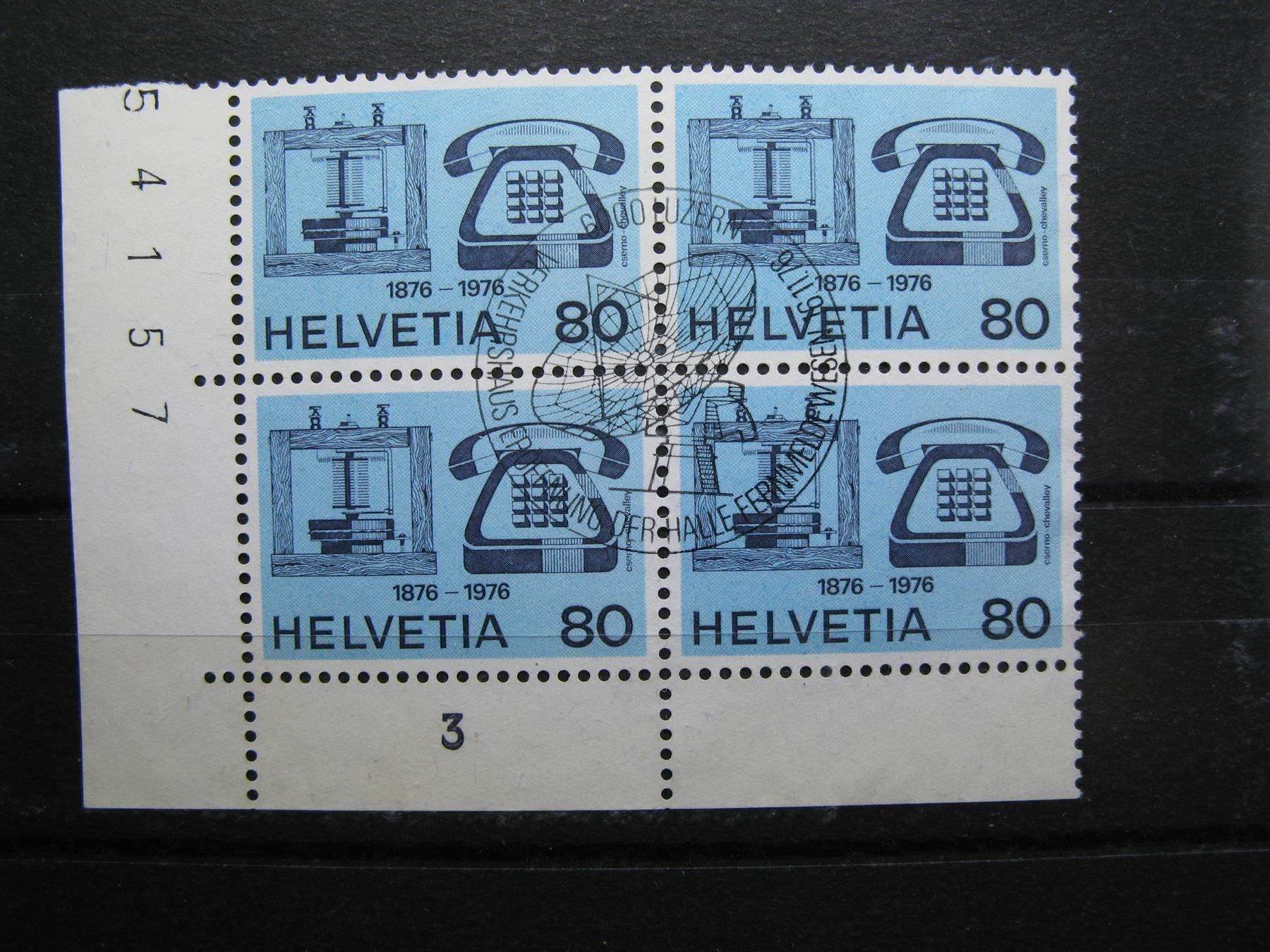 Alle Briefmarken: 1976 Werbemarken I Telefon 4er – Gebraucht aus Wil SG von fva01