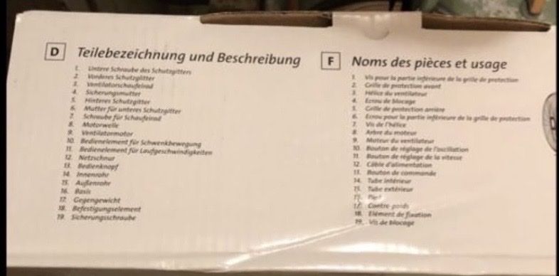 Ventilateurs: Standventilator 40 cm NEU & OVP – Neuf avec emballage d'origine à Luzern par bonnie23 2