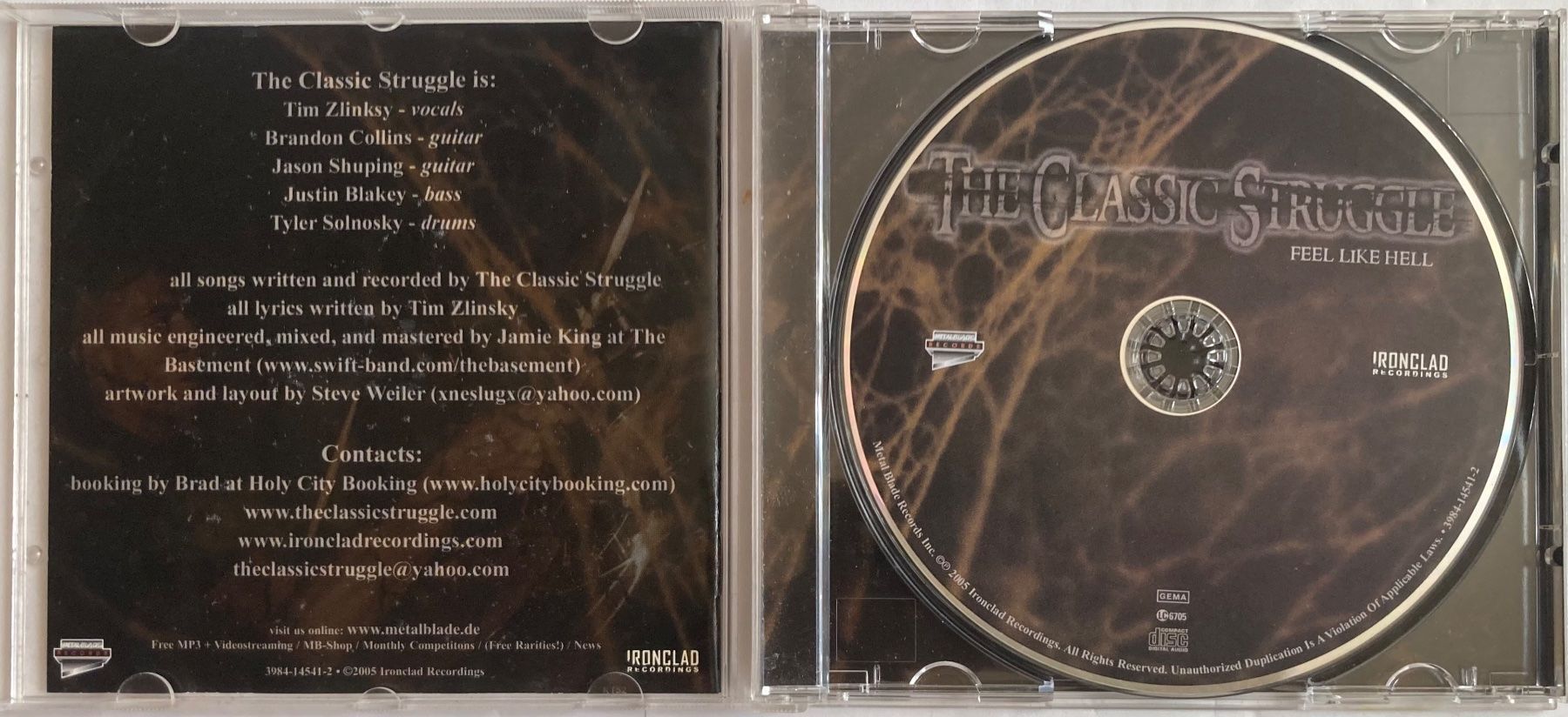 CD: THE CLASSIC STRUGGLE - FEEL LIKE HELL – Usato da Poliez-Pittet venduto da Newtown-Records 2