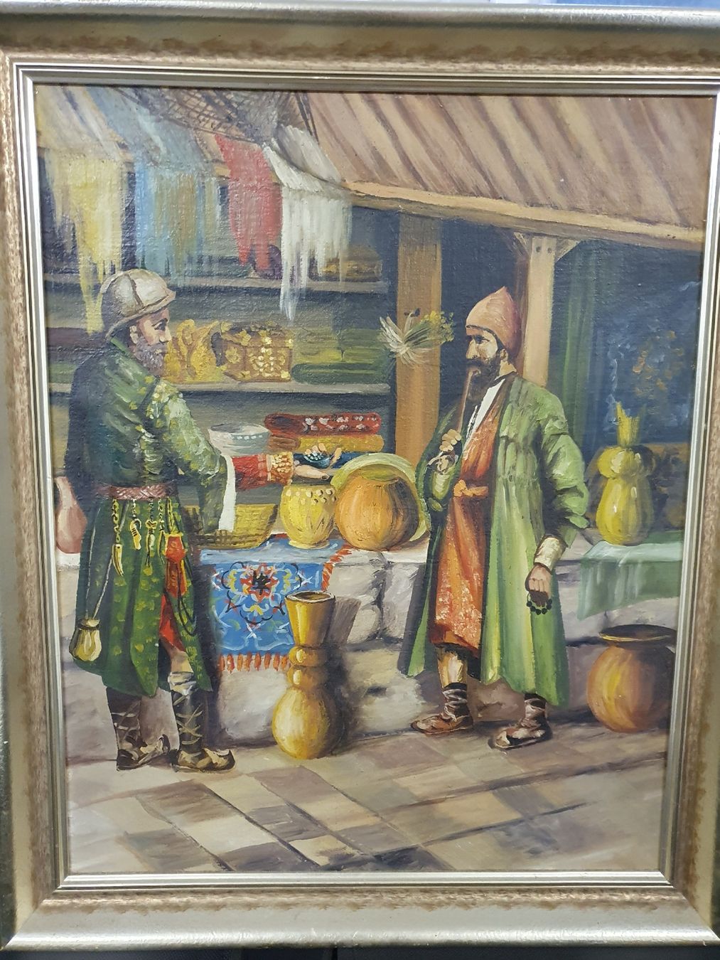 Dipinti: Gemälde: Orientalischer Markt, Gemälde, gerahmt! – Usato da Küttigen venduto da Littlebig